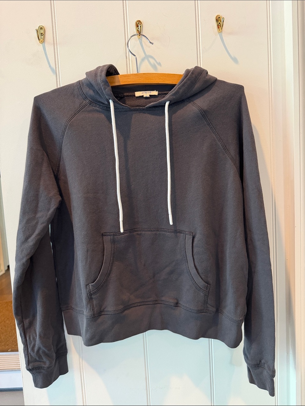 Women's Slate Crewneck Hoodie Sweater - Casual Pullover